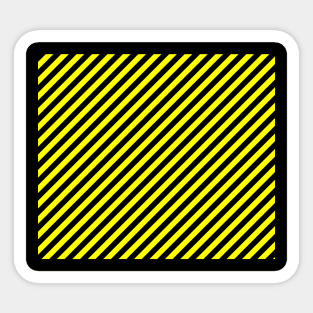 Caution Tape Graphic Black And Yellow Design Sticker